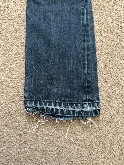 FW14 Rick Owens DRKSHDW Dark Inside Blue Detroit Cut Denim Jeans