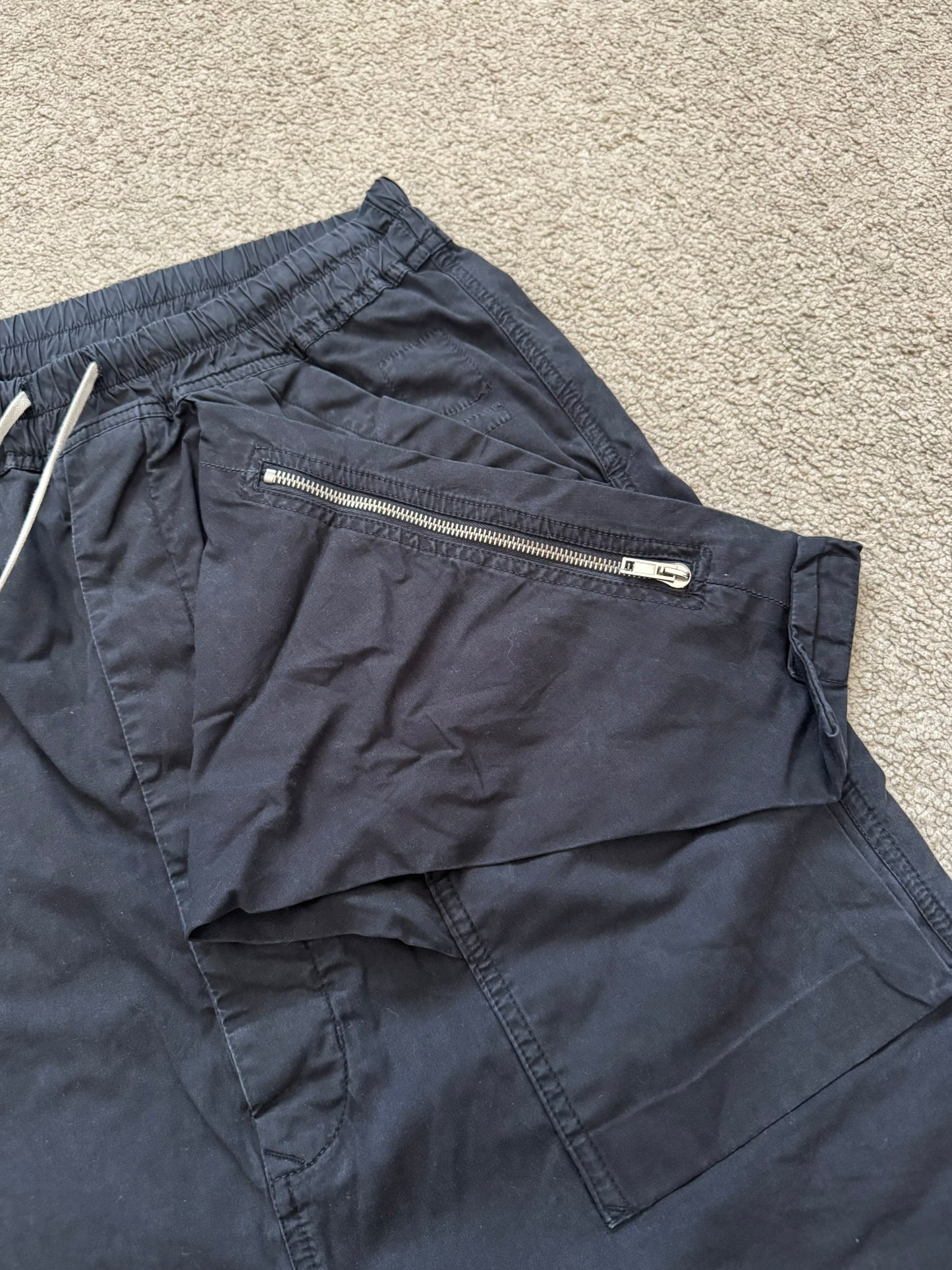 FW15 Rick Owens DRKSHDW Black Memphis Cargo Pods Shorts