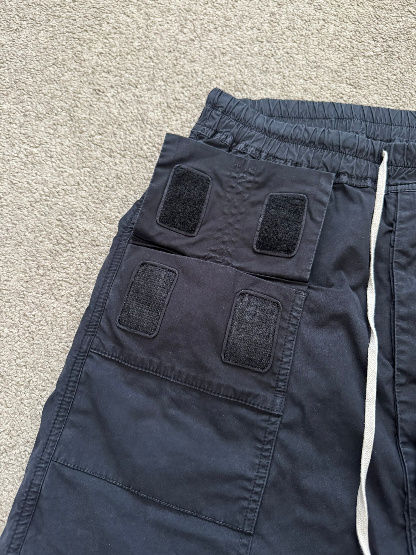 FW15 Rick Owens DRKSHDW Black Memphis Cargo Pods Shorts