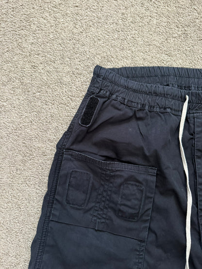 FW15 Rick Owens DRKSHDW Black Memphis Cargo Pods Shorts