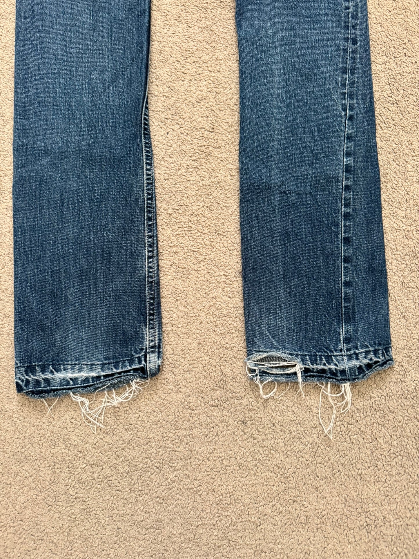 FW14 Rick Owens DRKSHDW Dark Inside Blue Detroit Cut Denim Jeans