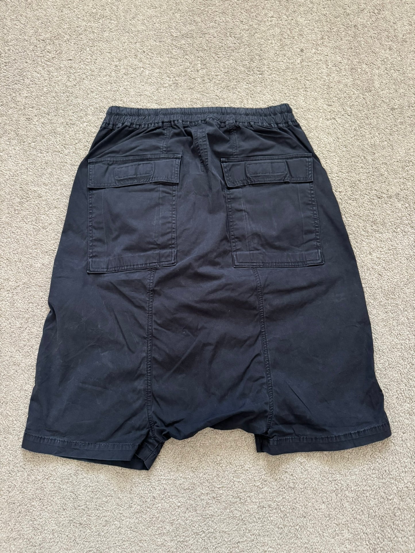 FW15 Rick Owens DRKSHDW Black Memphis Cargo Pods Shorts