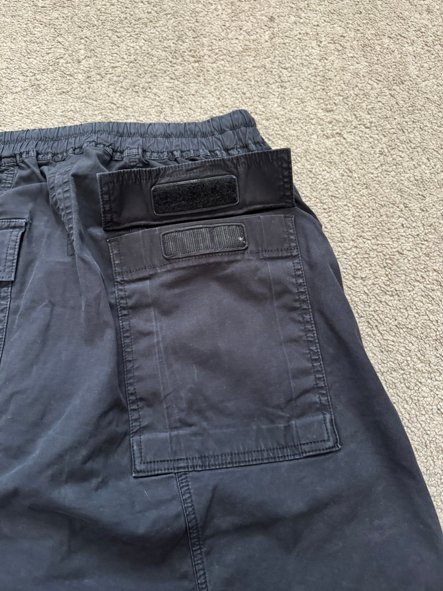 FW15 Rick Owens DRKSHDW Black Memphis Cargo Pods Shorts