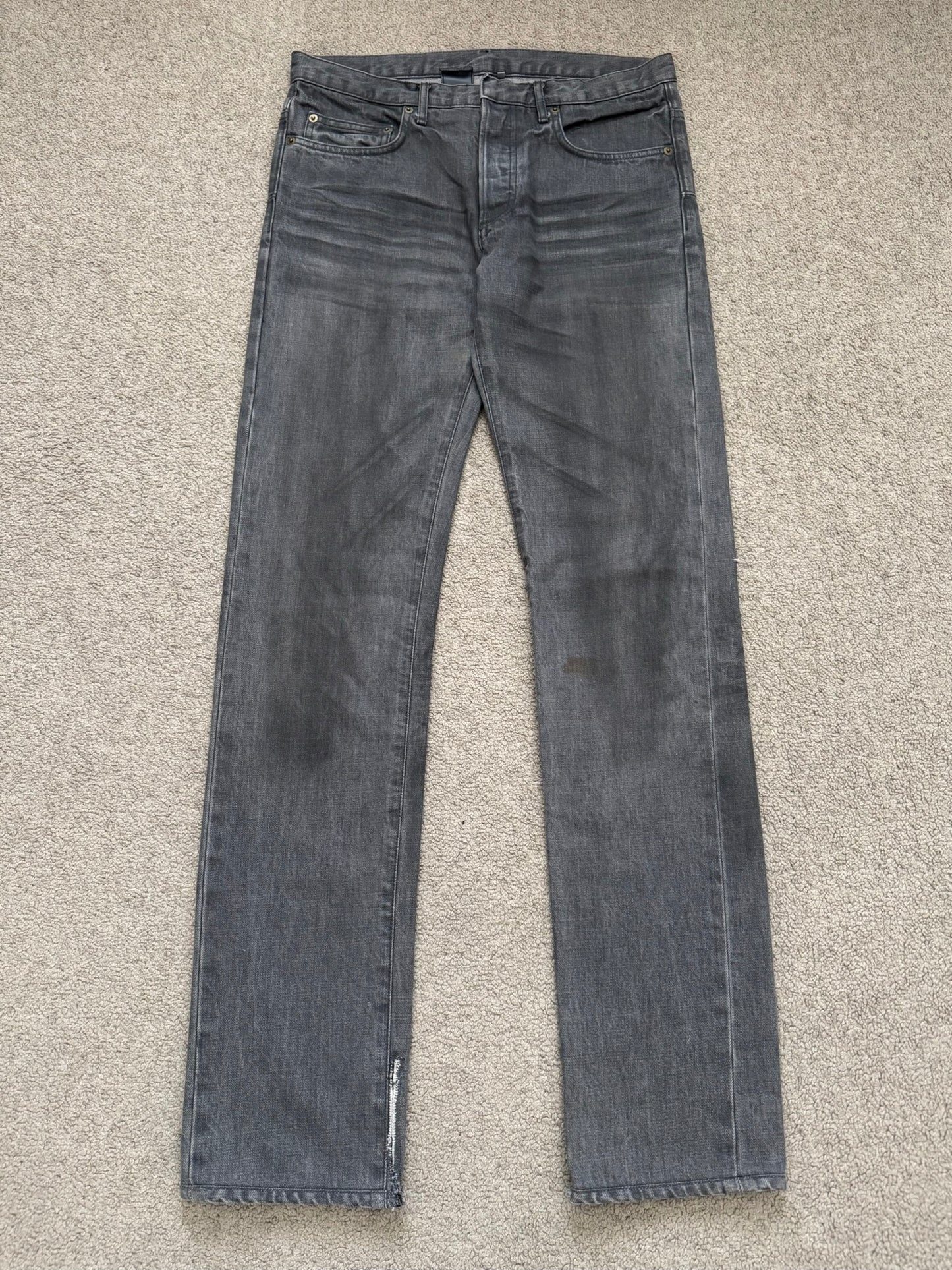 SS05 Dior Homme by Hedi Slimane "Untitled/Beck" MIJ Gray Glitter Denim Jeans