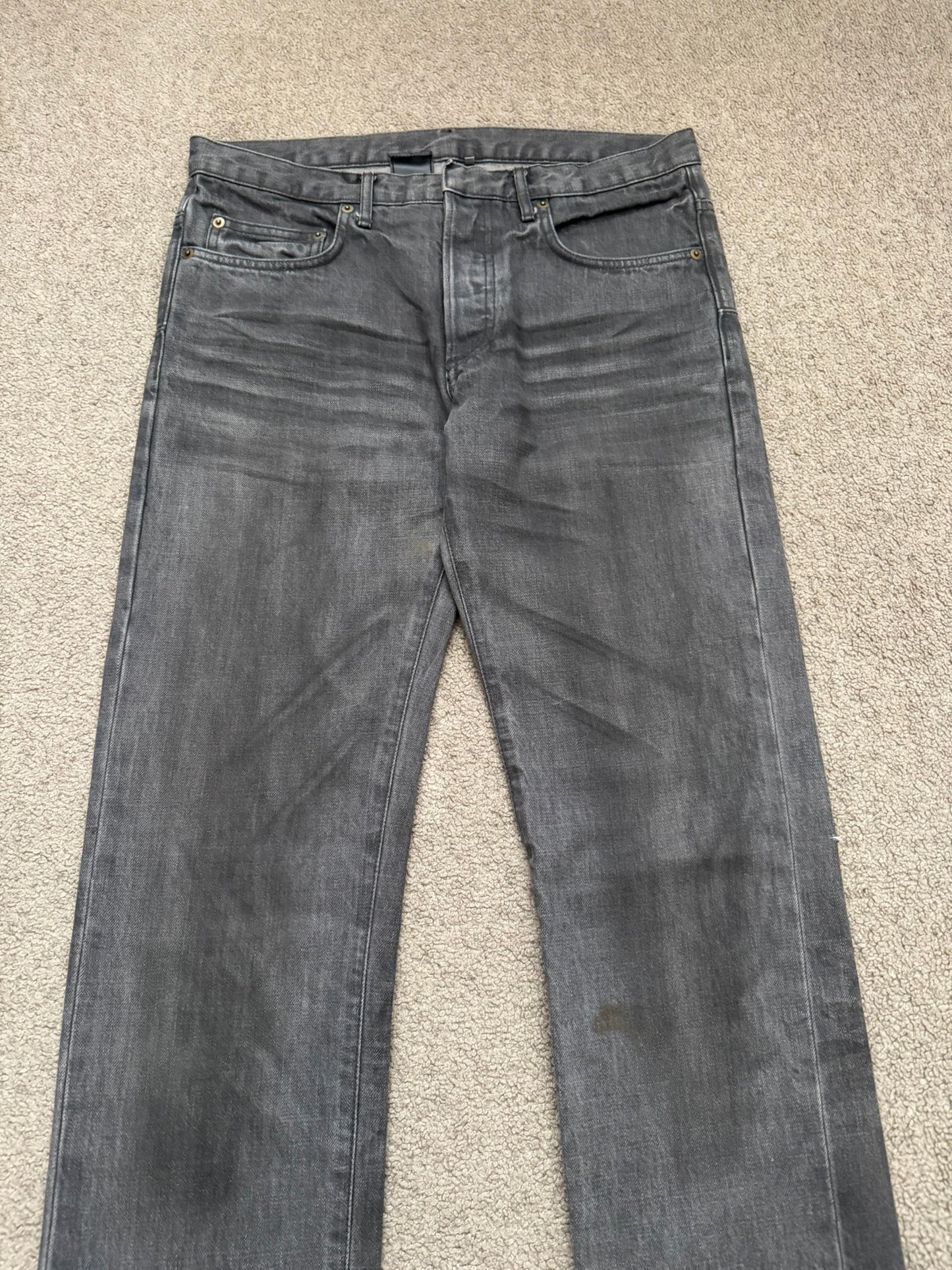 SS05 Dior Homme by Hedi Slimane "Untitled/Beck" MIJ Gray Glitter Denim Jeans