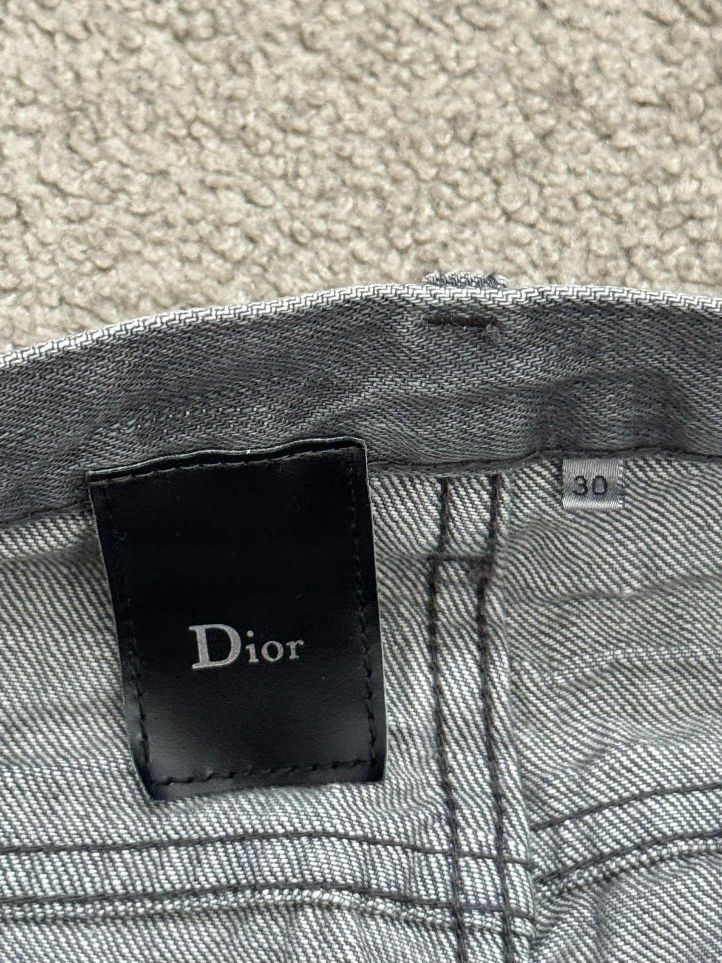 SS05 Dior Homme by Hedi Slimane "Untitled/Beck" MIJ Gray Glitter Denim Jeans