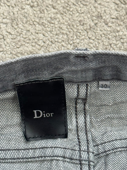 SS05 Dior Homme by Hedi Slimane "Untitled/Beck" MIJ Gray Glitter Denim Jeans