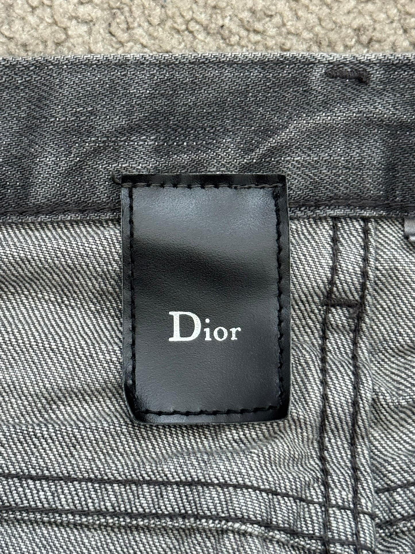 SS05 Dior Homme by Hedi Slimane "Untitled/Beck" MIJ Gray Glitter Denim Jeans