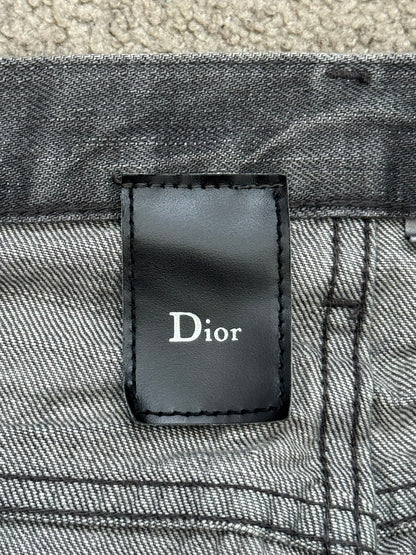 SS05 Dior Homme by Hedi Slimane "Untitled/Beck" MIJ Gray Glitter Denim Jeans
