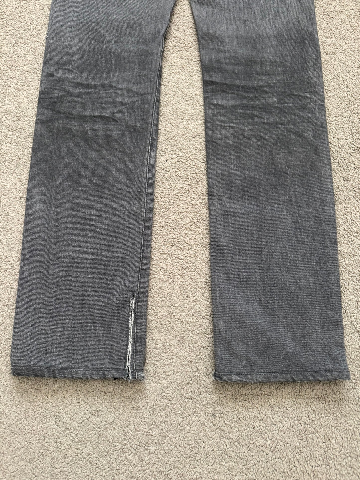 SS05 Dior Homme by Hedi Slimane "Untitled/Beck" MIJ Gray Glitter Denim Jeans