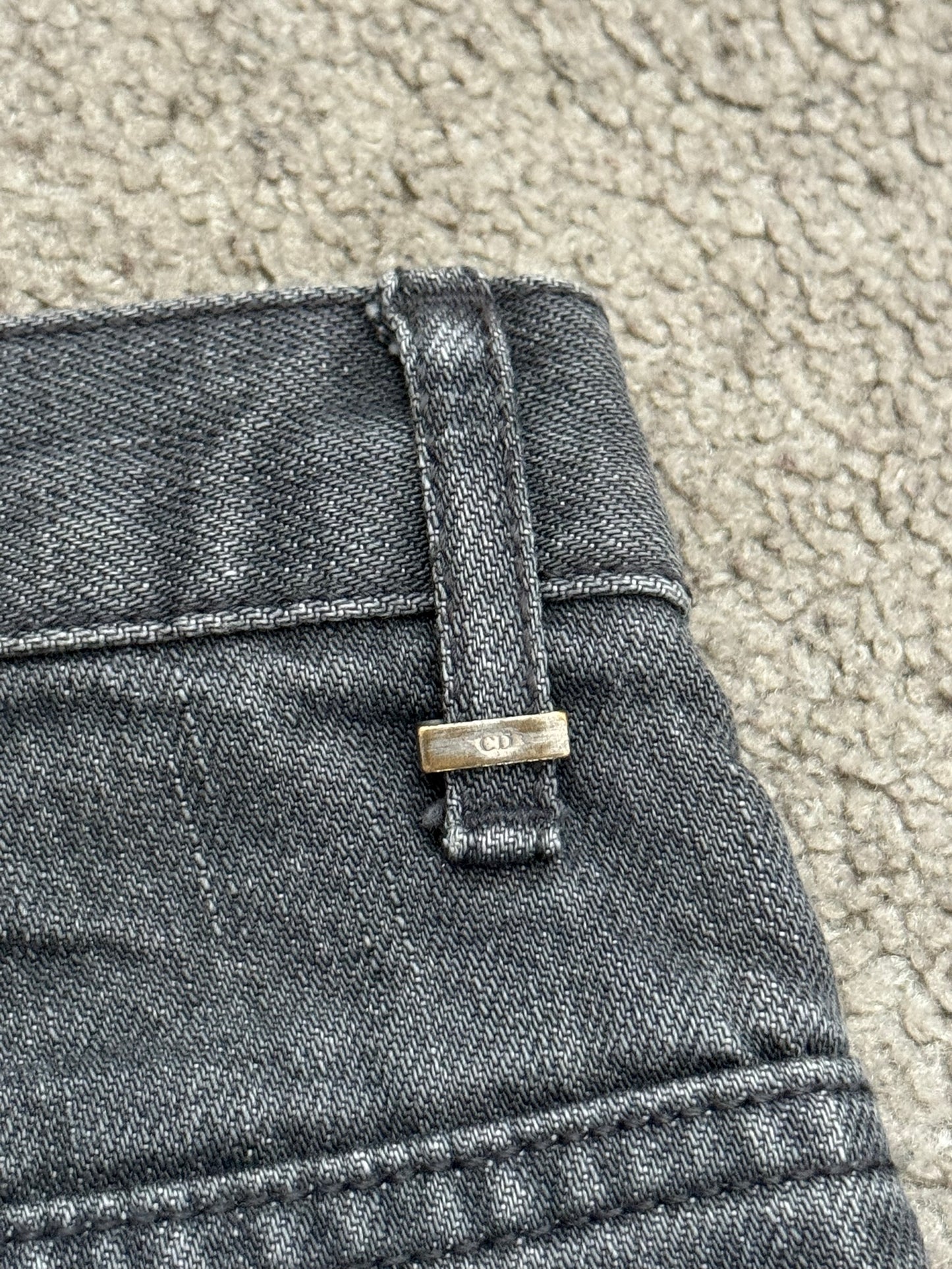 SS05 Dior Homme by Hedi Slimane "Untitled/Beck" MIJ Gray Glitter Denim Jeans