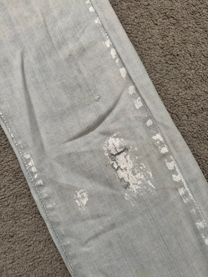 SS09 Dior Homme by Kris Van Assche Paint Splatter Denim Jeans