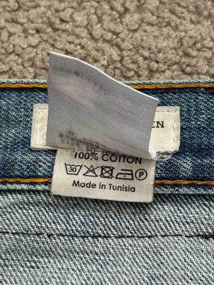 FW12 Dries Van Noten Runway "Cummerbund" Waxed Denim Jeans