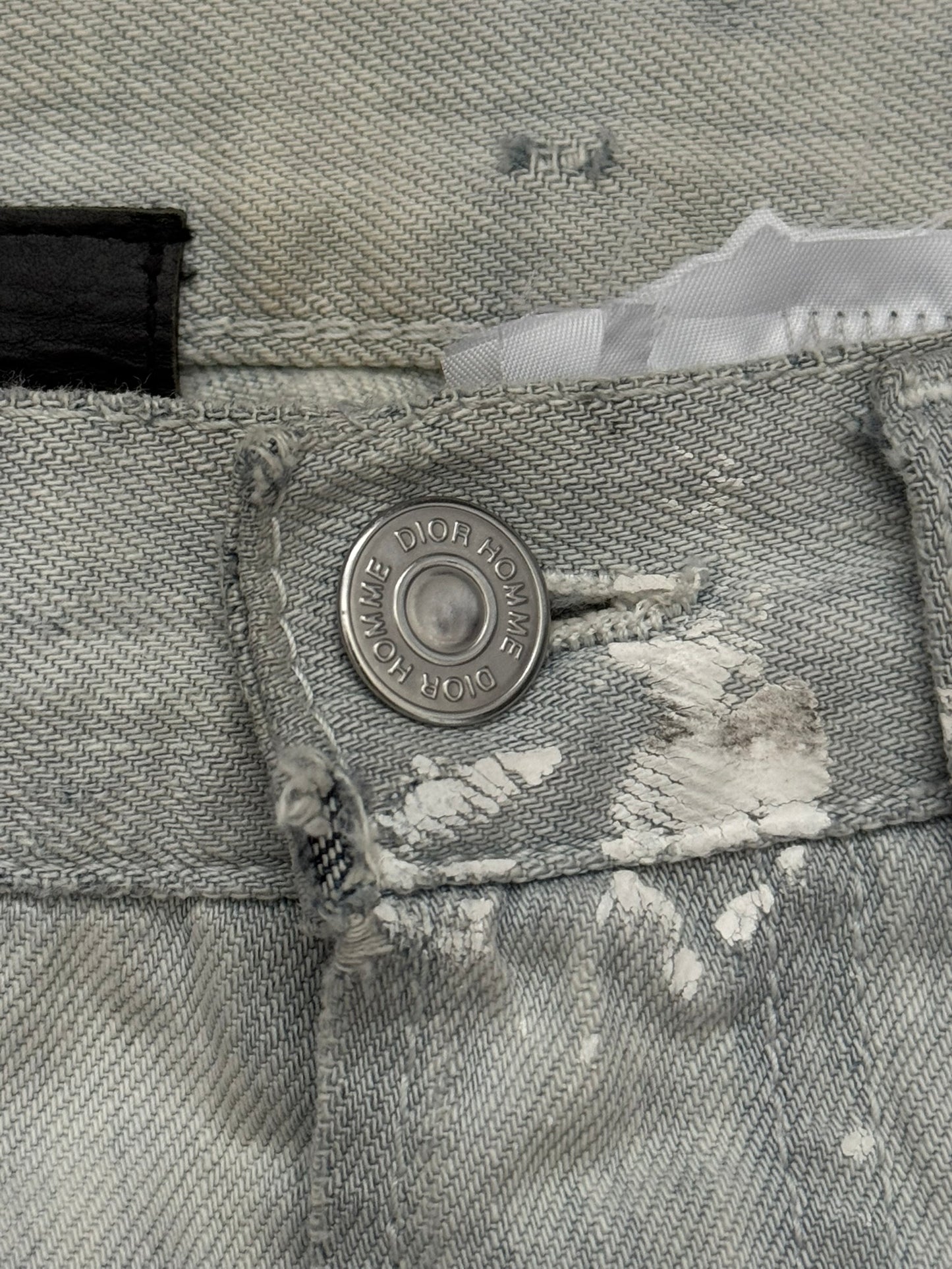 SS09 Dior Homme by Kris Van Assche Paint Splatter Denim Jeans