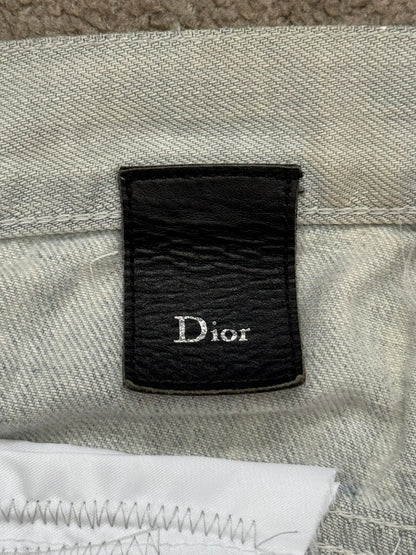 SS09 Dior Homme by Kris Van Assche Paint Splatter Denim Jeans