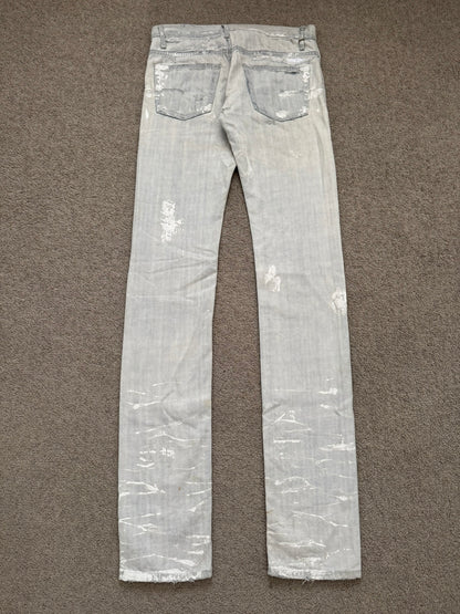 SS09 Dior Homme by Kris Van Assche Paint Splatter Denim Jeans