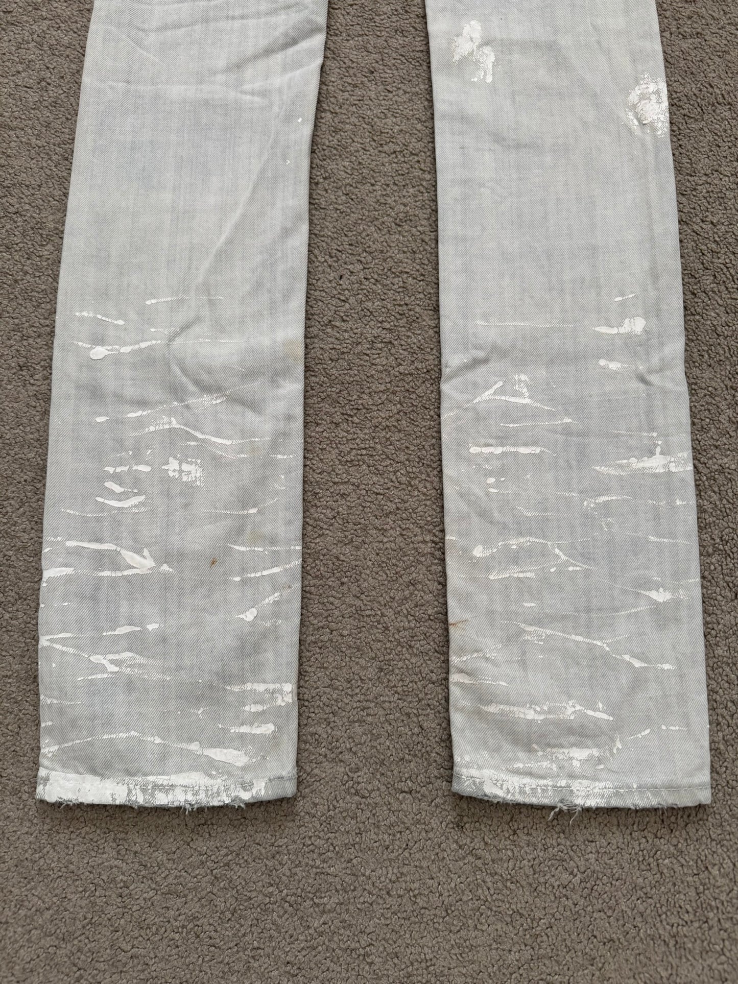 SS09 Dior Homme by Kris Van Assche Paint Splatter Denim Jeans