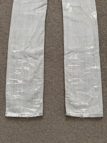 SS09 Dior Homme by Kris Van Assche Paint Splatter Denim Jeans