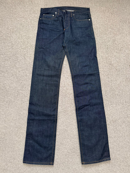SS11 Dior Homme by Kris Van Assche Blue Indigo Raw Denim Jeans
