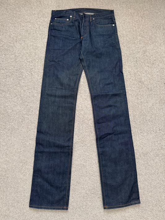 SS11 Dior Homme by Kris Van Assche Blue Indigo Raw Denim Jeans