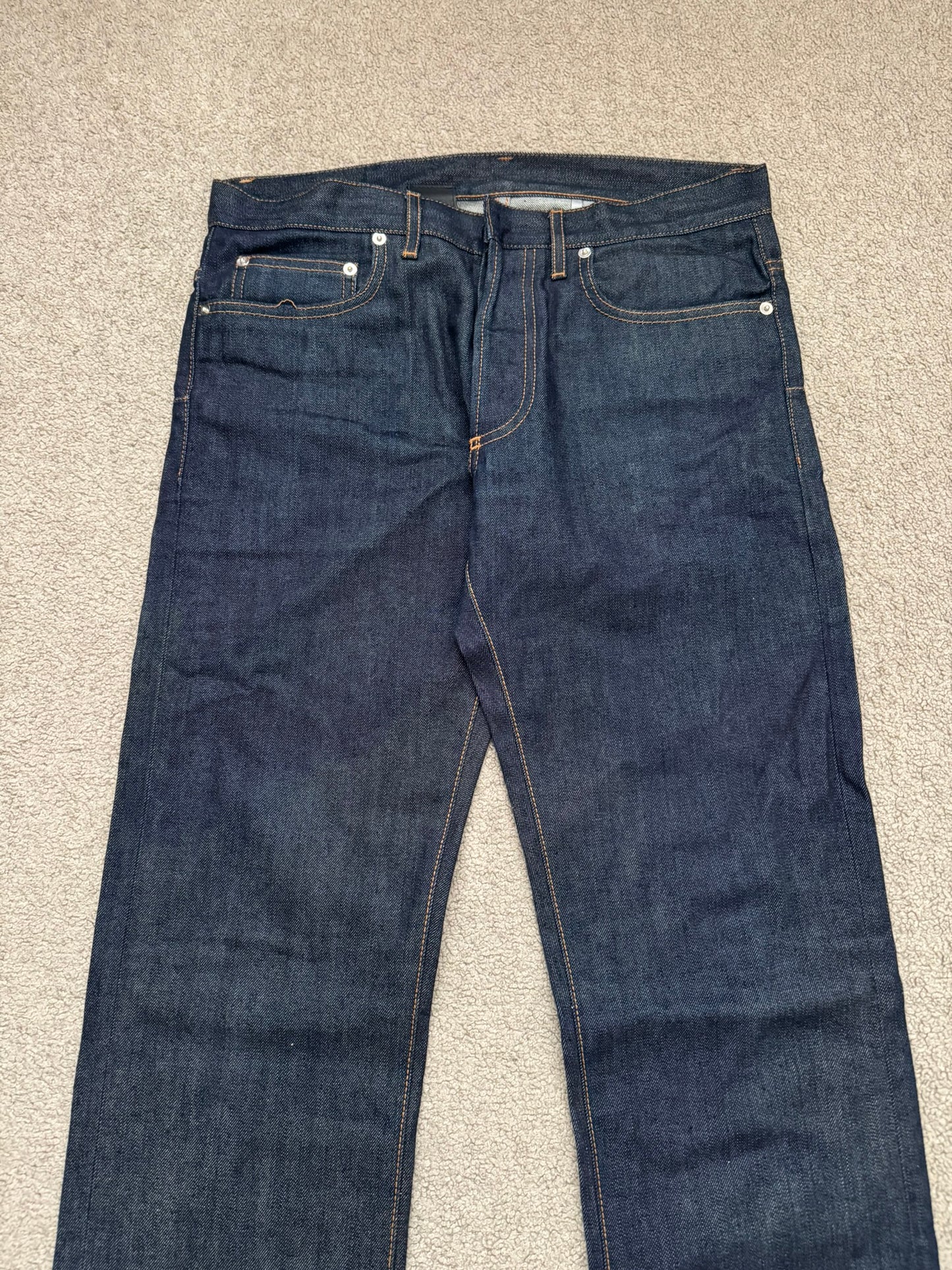 SS11 Dior Homme by Kris Van Assche Blue Indigo Raw Denim Jeans