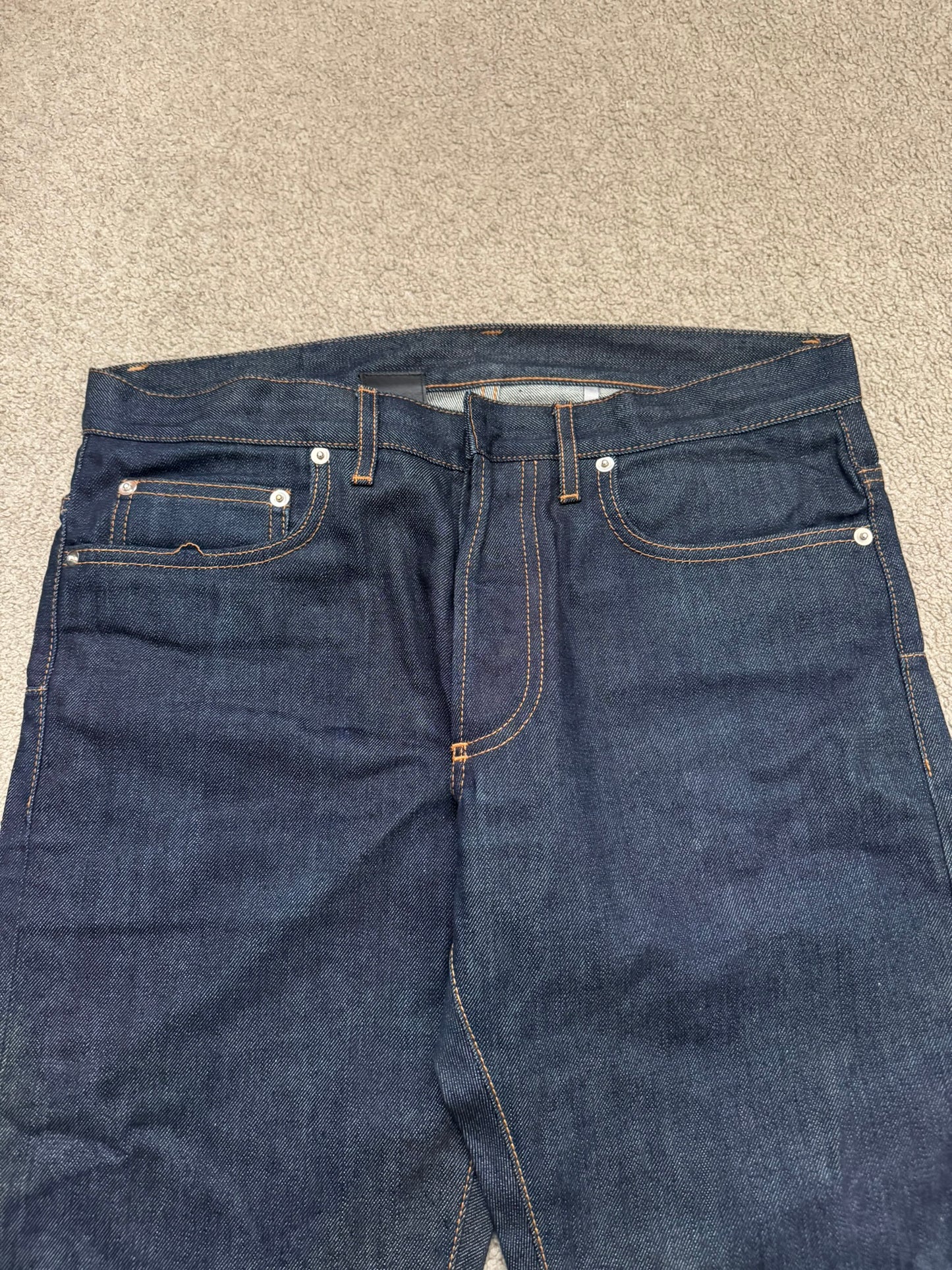 SS11 Dior Homme by Kris Van Assche Blue Indigo Raw Denim Jeans