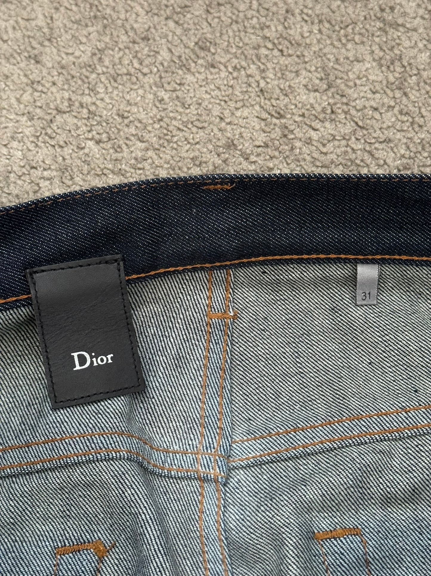 SS11 Dior Homme by Kris Van Assche Blue Indigo Raw Denim Jeans