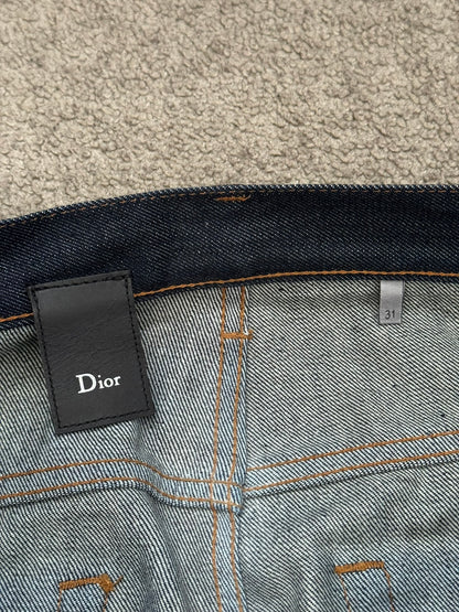 SS11 Dior Homme by Kris Van Assche Blue Indigo Raw Denim Jeans