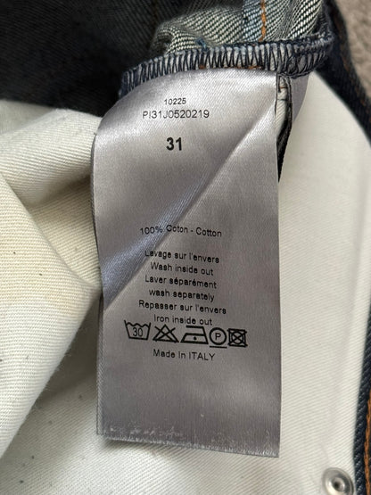 SS11 Dior Homme by Kris Van Assche Blue Indigo Raw Denim Jeans