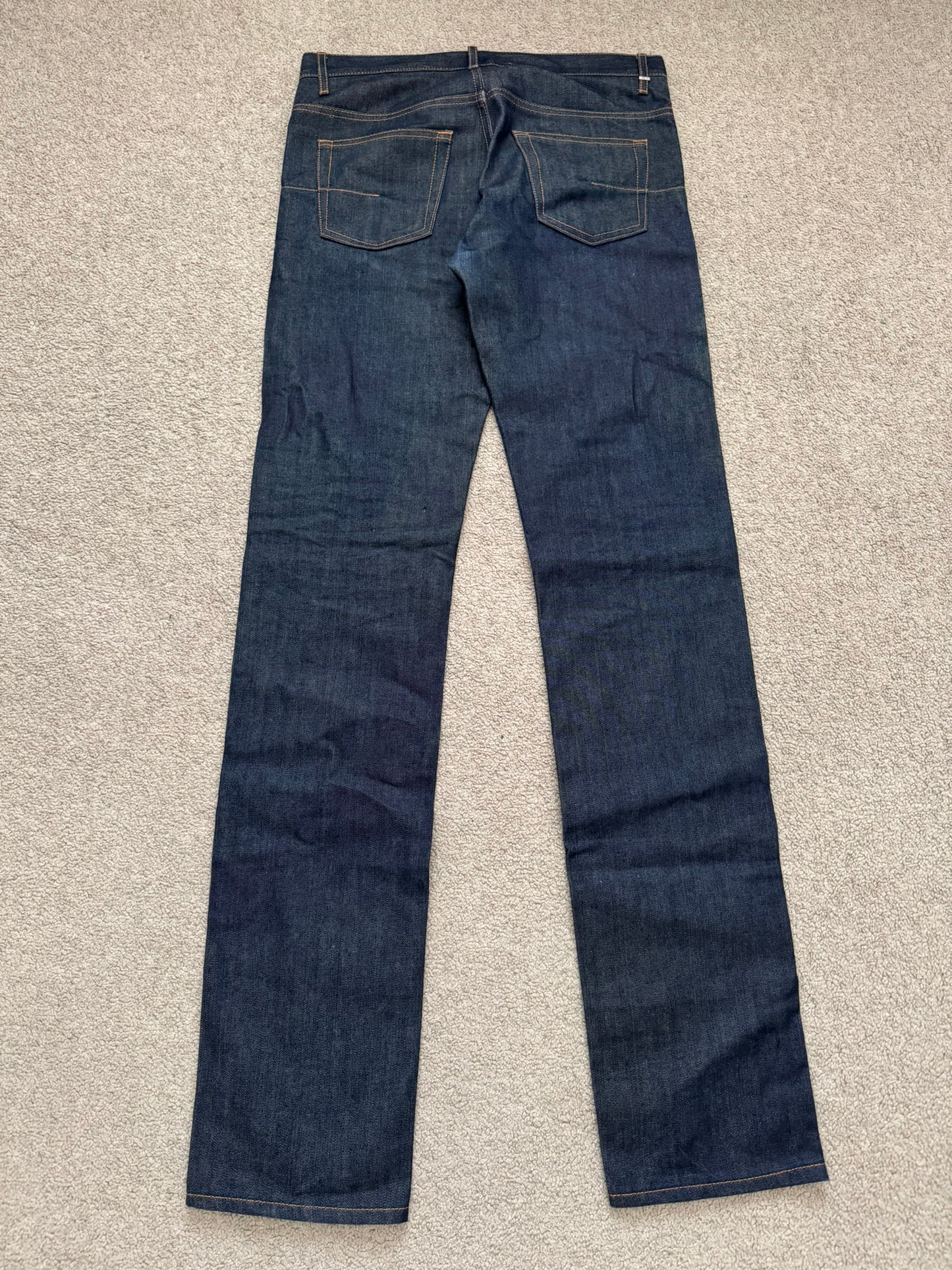 SS11 Dior Homme by Kris Van Assche Blue Indigo Raw Denim Jeans