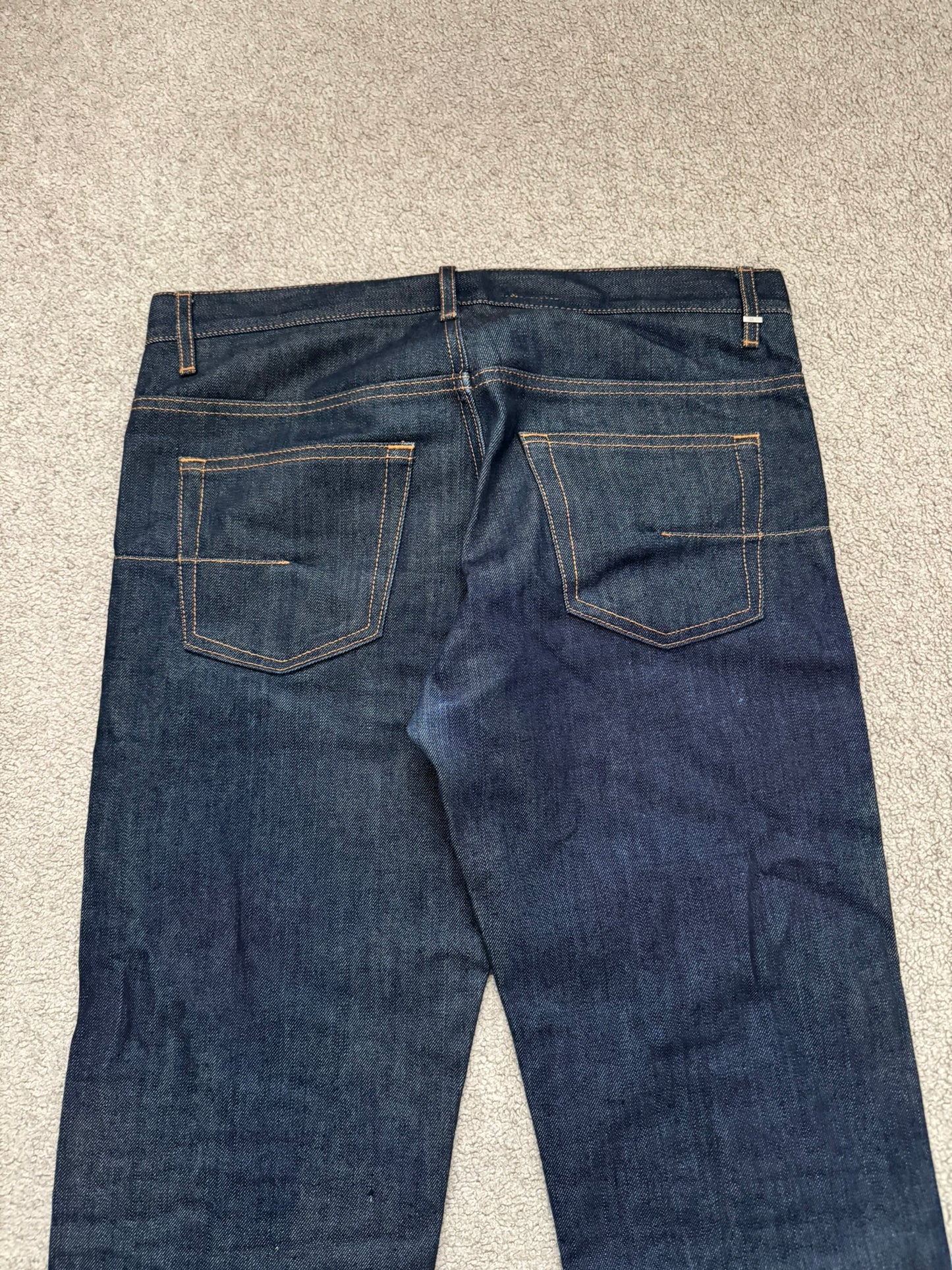 SS11 Dior Homme by Kris Van Assche Blue Indigo Raw Denim Jeans
