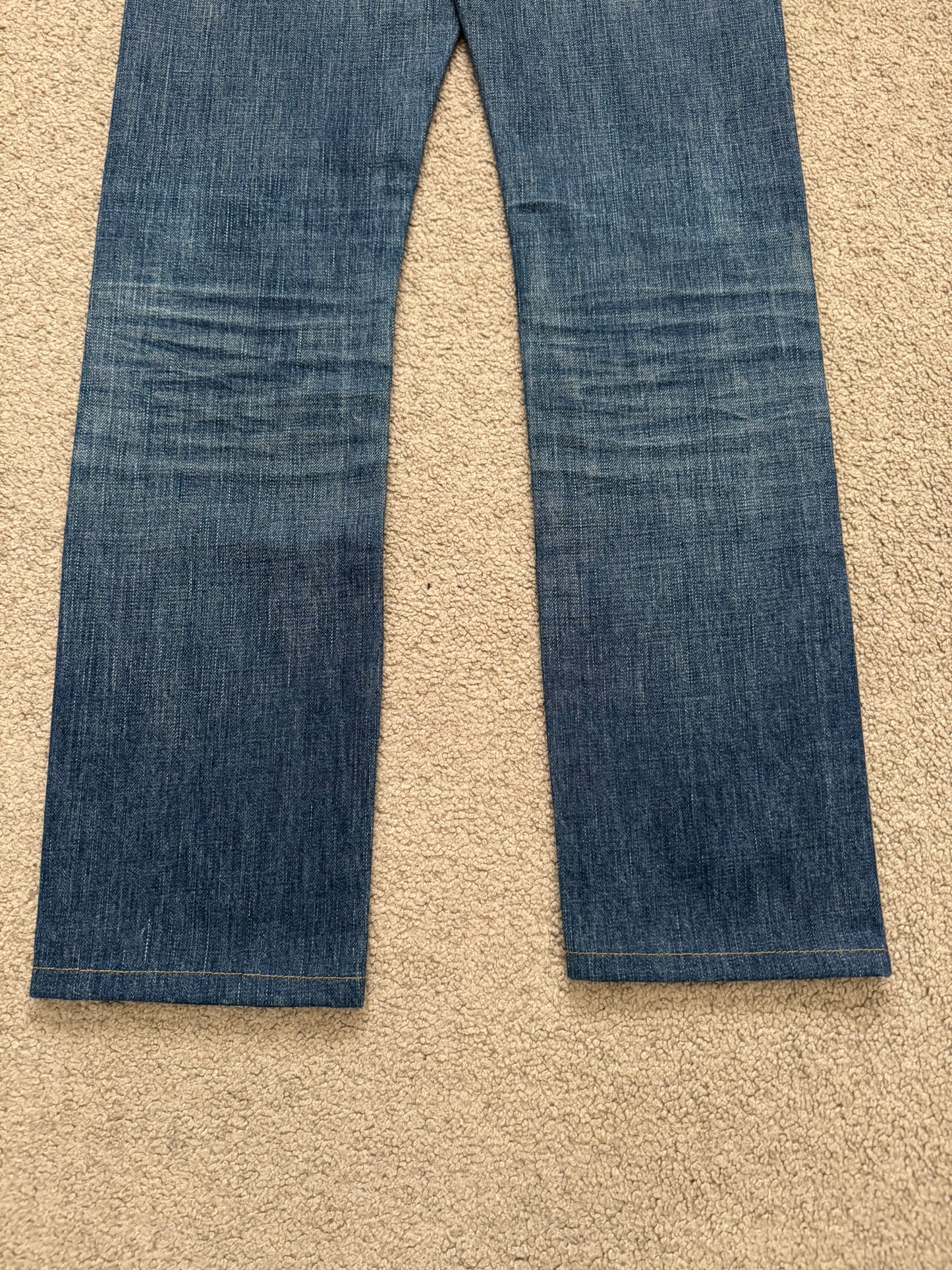 AW06 Dior Homme by Hedi Slimane MIJ Clawmark Blue Denim Jeans