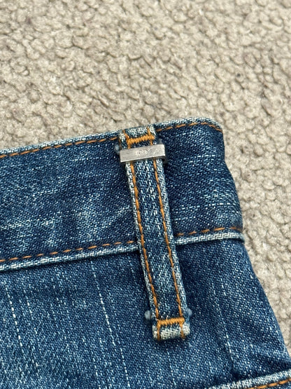 AW06 Dior Homme by Hedi Slimane MIJ Clawmark Blue Denim Jeans