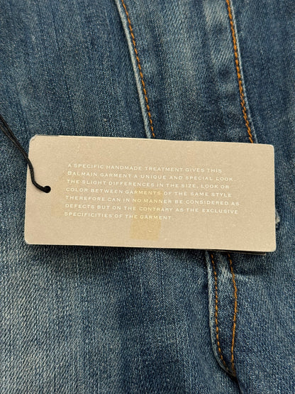 SS10 Balmain by Christophe Decarnin Distressed Cargo Denim Jeans