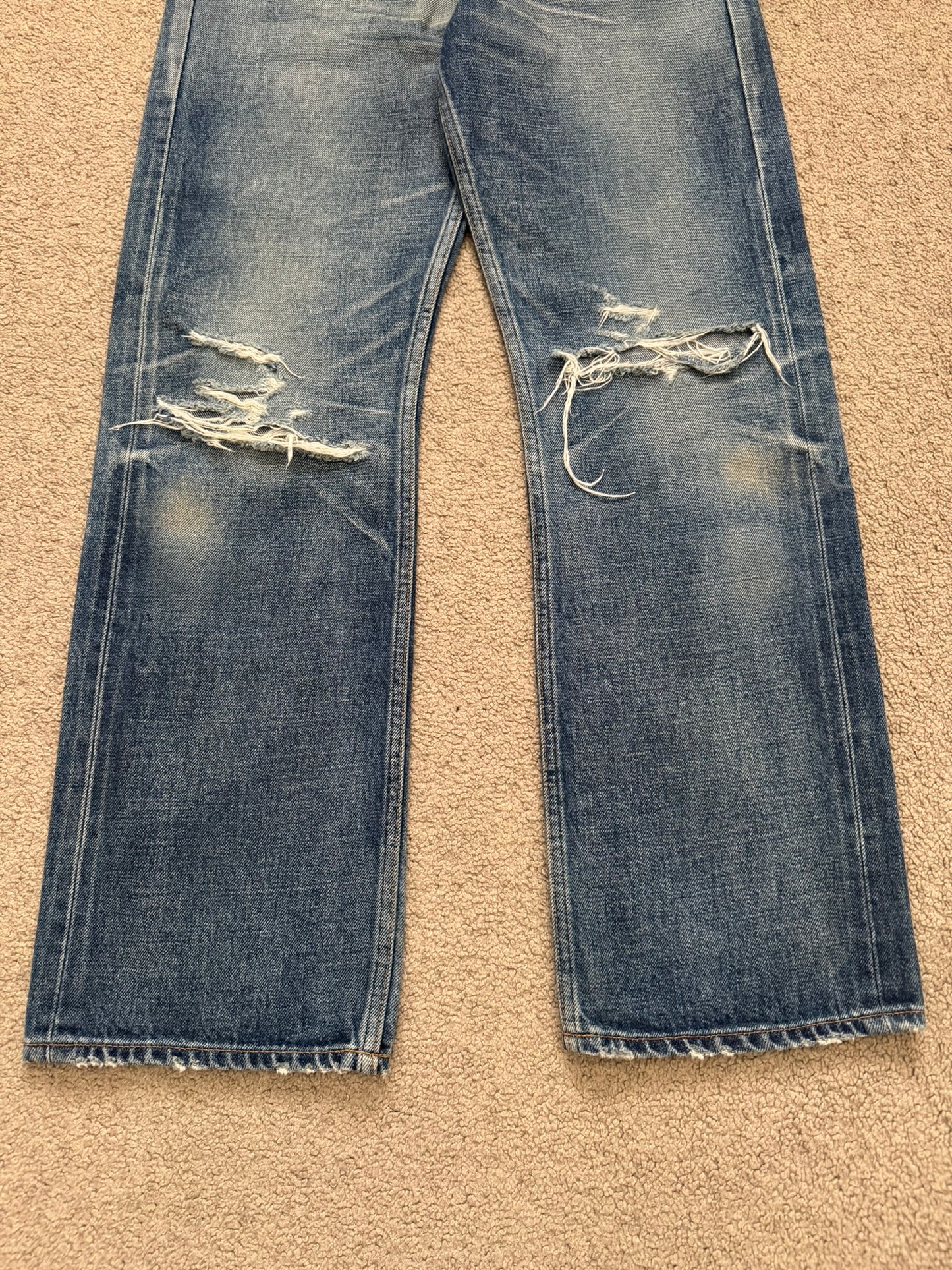 FW21 Celine by Hedi Slimane "Kurt" Distressed Denim Jeans