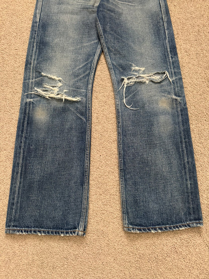 FW21 Celine by Hedi Slimane "Kurt" Distressed Denim Jeans