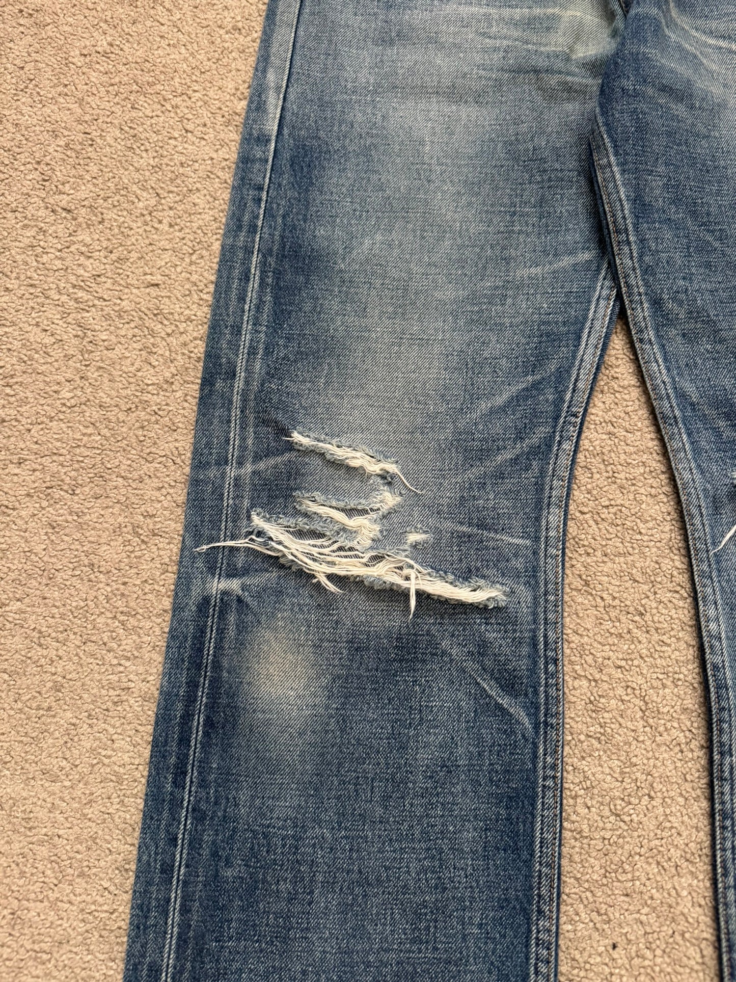 FW21 Celine by Hedi Slimane "Kurt" Distressed Denim Jeans
