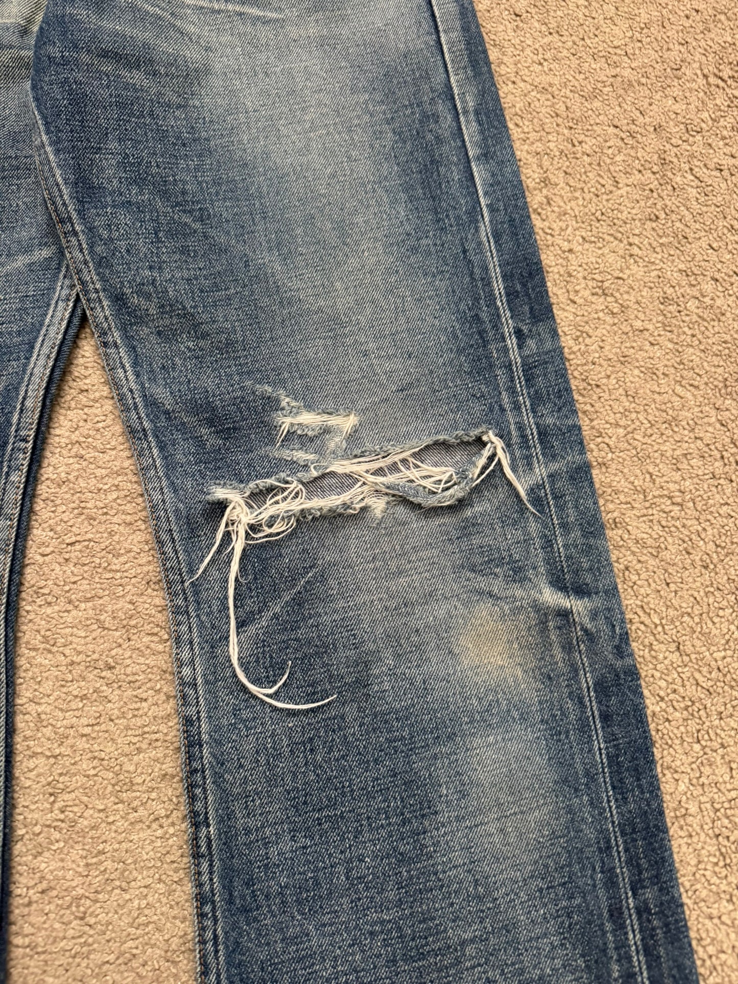 FW21 Celine by Hedi Slimane "Kurt" Distressed Denim Jeans