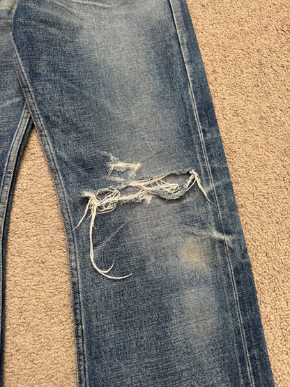 FW21 Celine by Hedi Slimane "Kurt" Distressed Denim Jeans