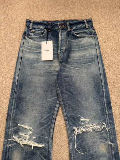 FW21 Celine by Hedi Slimane "Kurt" Distressed Denim Jeans