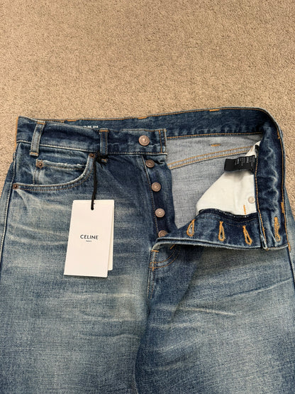 FW21 Celine by Hedi Slimane "Kurt" Distressed Denim Jeans