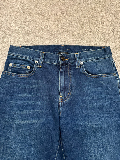 FW16 Saint Laurent by Hedi Slimane Dirty Blue D02 Denim Jeans