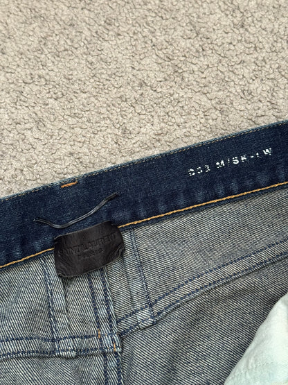 FW16 Saint Laurent by Hedi Slimane Dirty Blue D02 Denim Jeans