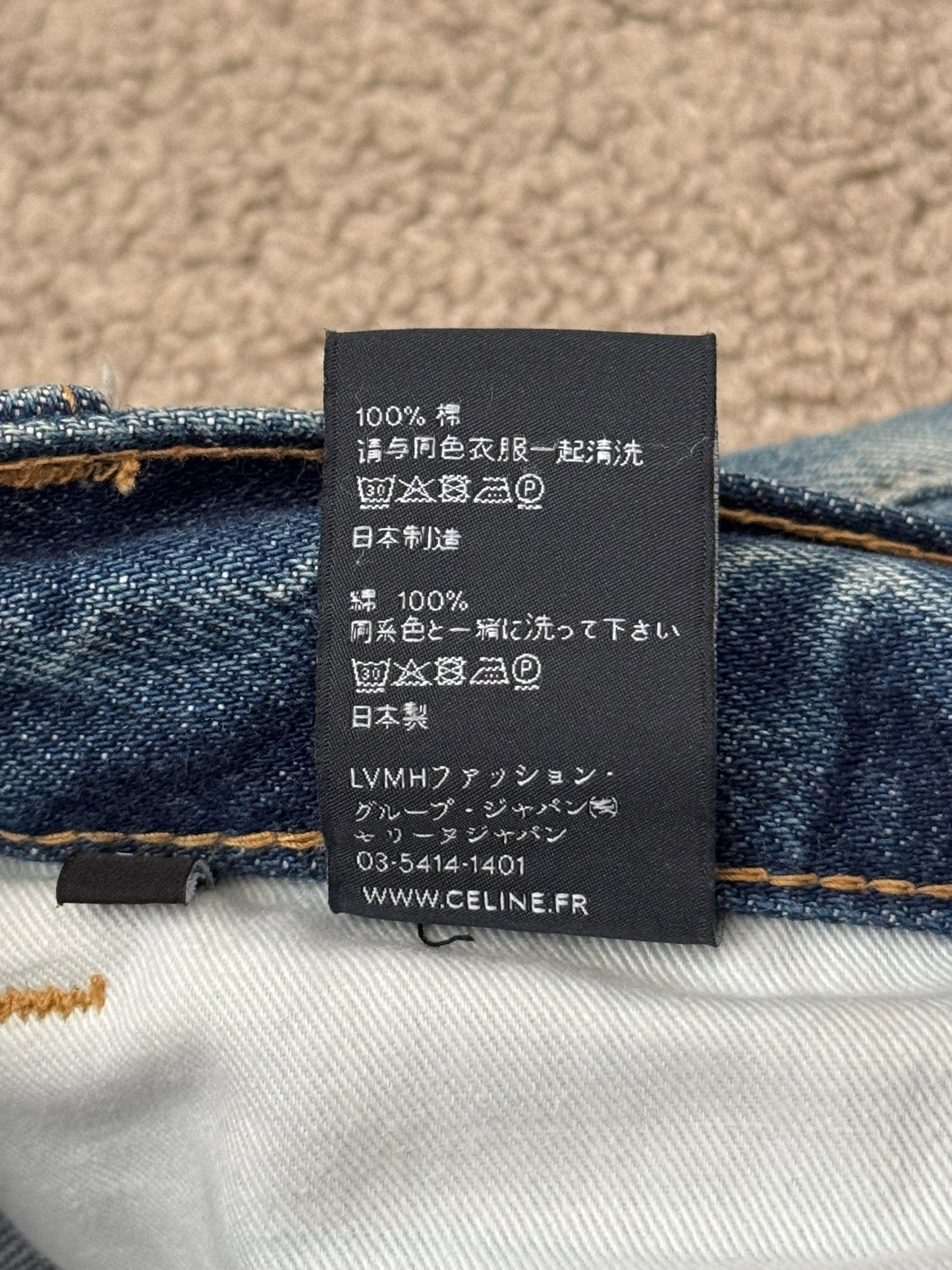 FW21 Celine by Hedi Slimane "Kurt" Distressed Denim Jeans