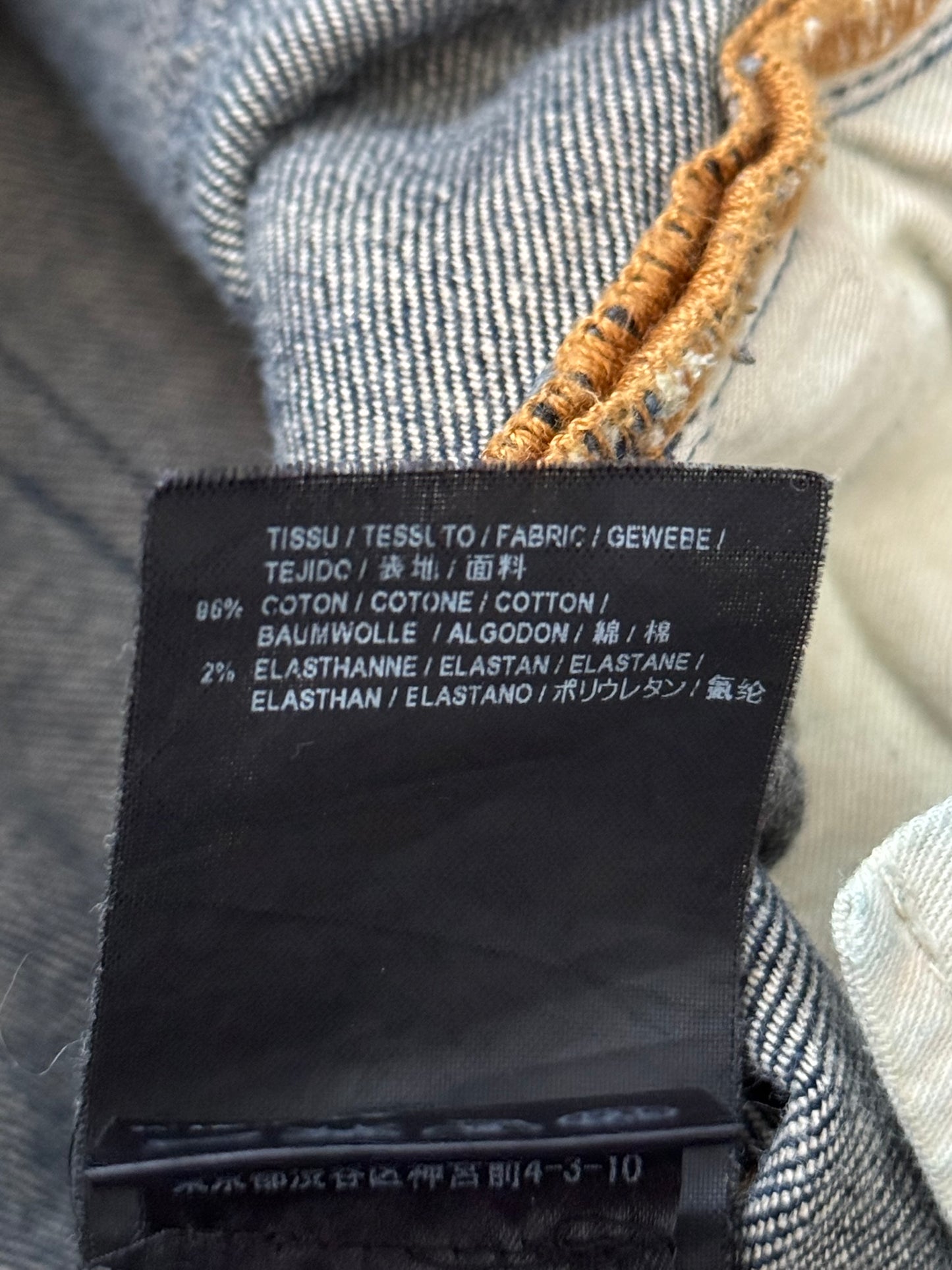 FW16 Saint Laurent by Hedi Slimane Dirty Blue D02 Denim Jeans