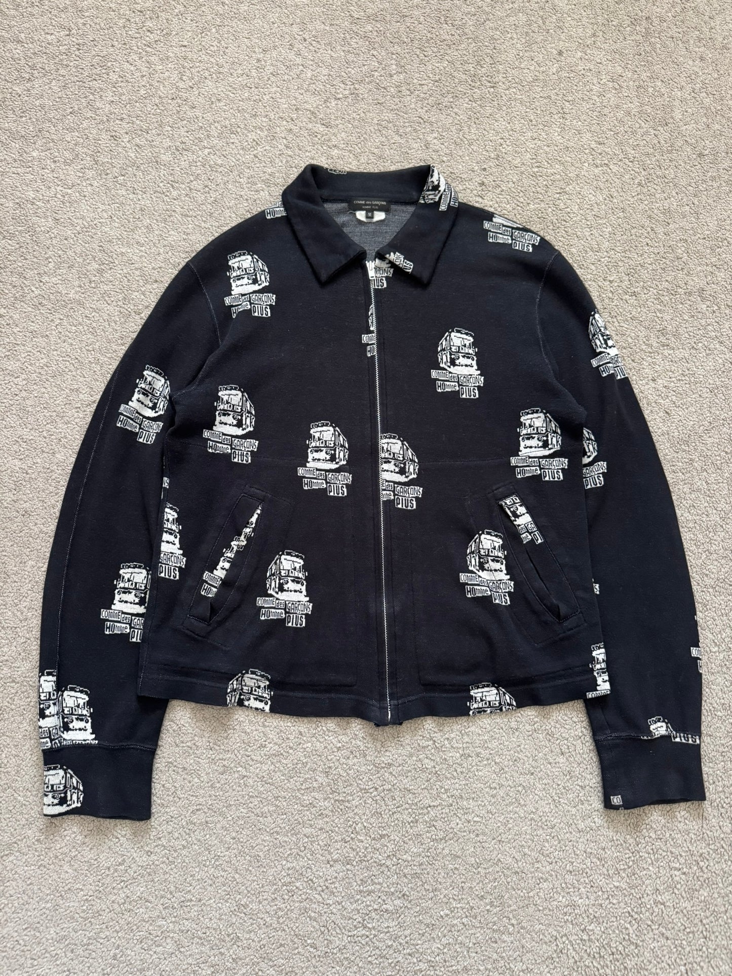 AW08 Comme Des Garcons Homme Plus x Jamie Reid Logo Bus Jacket
