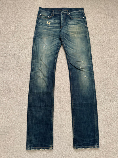 AW06 Dior Homme by Hedi Slimane Dust Wash Distressed Denim Jeans