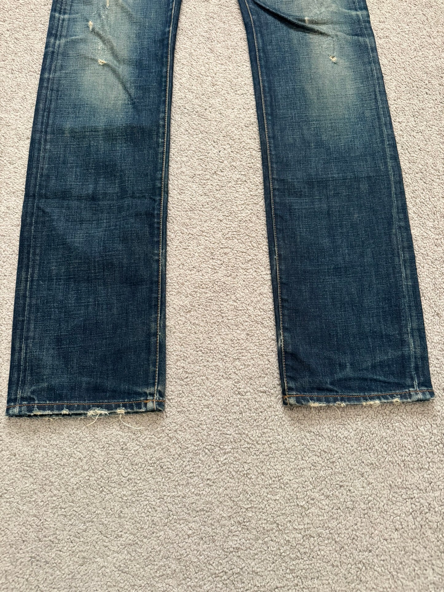 AW06 Dior Homme by Hedi Slimane Dust Wash Distressed Denim Jeans