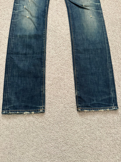 AW06 Dior Homme by Hedi Slimane Dust Wash Distressed Denim Jeans