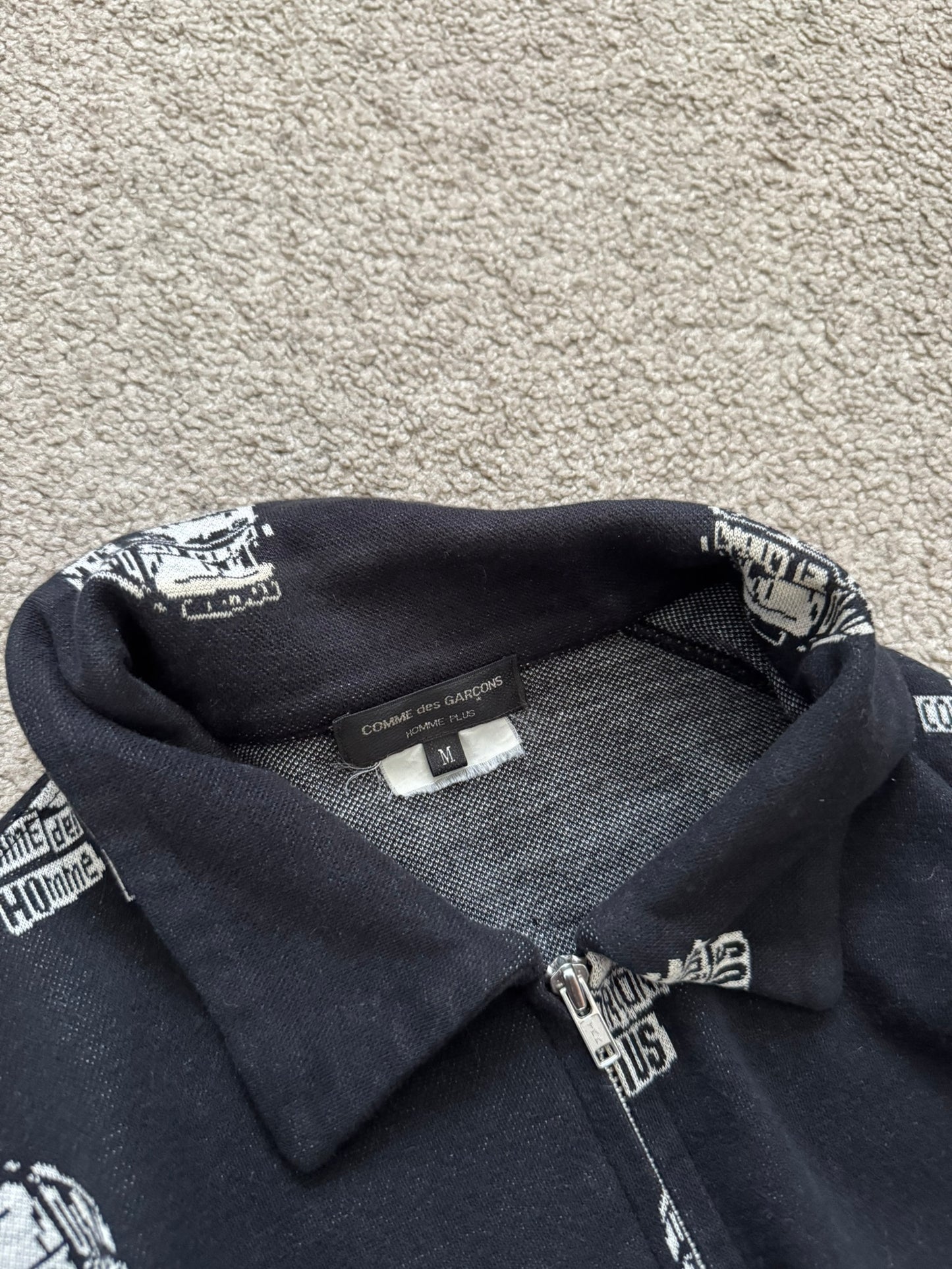 AW08 Comme Des Garcons Homme Plus x Jamie Reid Logo Bus Jacket